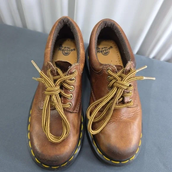 Dr. Martens Kids 13 Lace Up Leather Oxford Shoes Oiled Brown Classic Academia - Picture 3 of 9